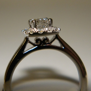 photo number three of Diamond Solitaire Ring item Custom53